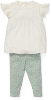 Thumbnail for your product : Ralph Lauren Childrenswear Lace Top w/ Floral Leggings, Size 6-24 Months