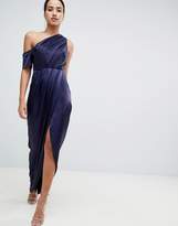 Thumbnail for your product : ASOS Design Hammered Satin One Shoulder Maxi Dress