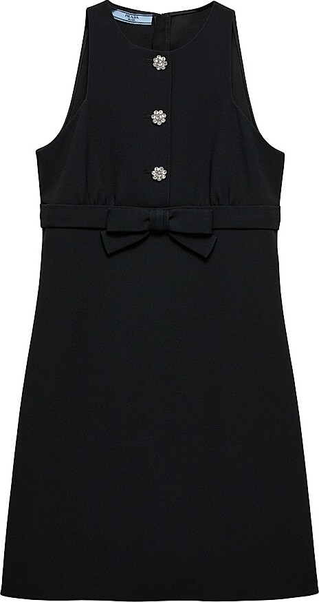 Prada Women's Sable Compact Mini-Dress - Black - Size 2
