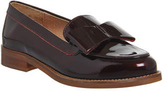 Office Present Bow Loafers Burgundy Patent