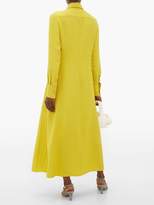 Thumbnail for your product : Valentino Ruffle-trimmed Midi Shirtdress - Womens - Yellow