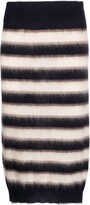 Striped Knitted Midi Skirt 