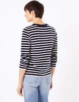 Thumbnail for your product : M&S CollectionMarks and Spencer Velour Striped Sweatshirt