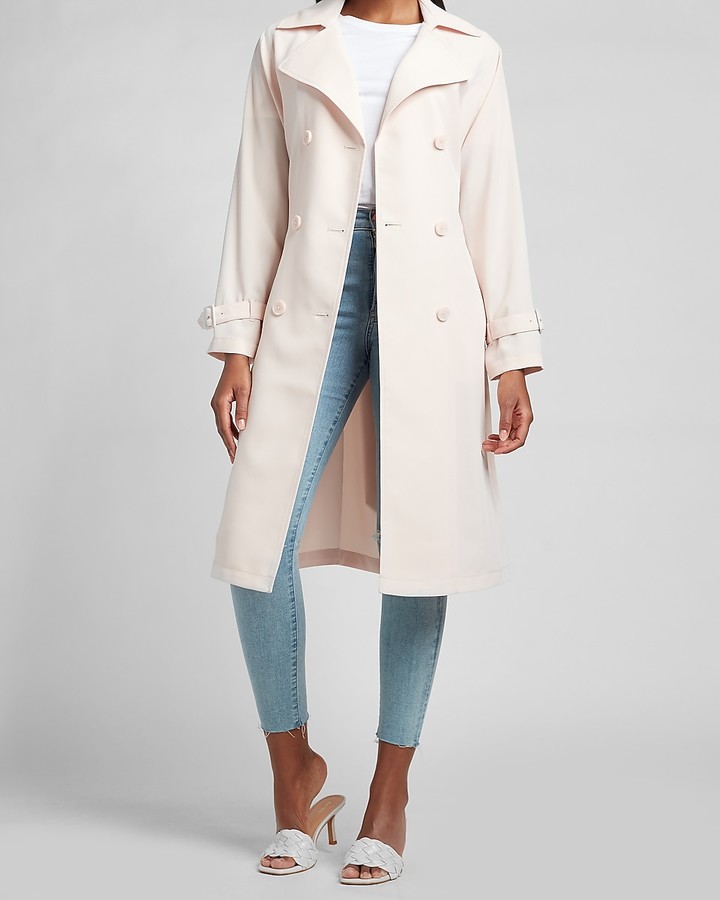 express double breasted trench coat