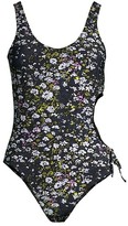 Thumbnail for your product : Ganni Recycled Fabric Floral One-Piece Swimsuit