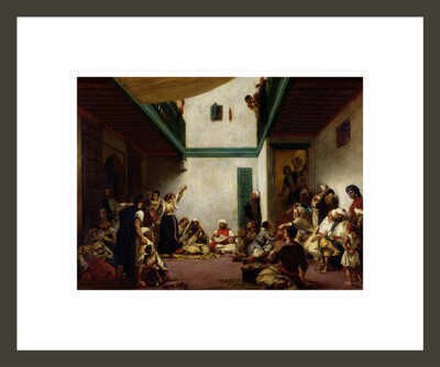 1000Museums A Jewish wedding in Morocco by Eugène Delacroix -Framed Giclee Print