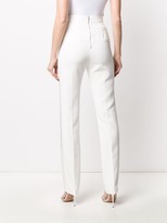 Thumbnail for your product : David Koma High-Waisted Stripe Detail Trousers