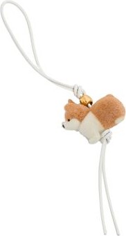 Corgi felt and calf leather bag jewel