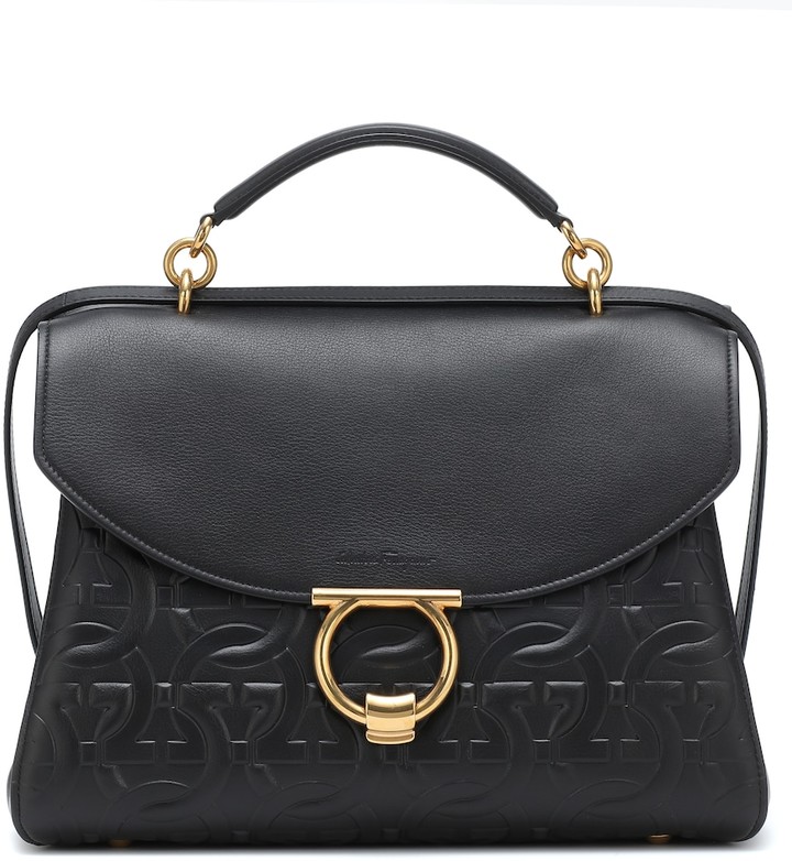 Salvatore Ferragamo Margot leather shoulder bag ShopStyle