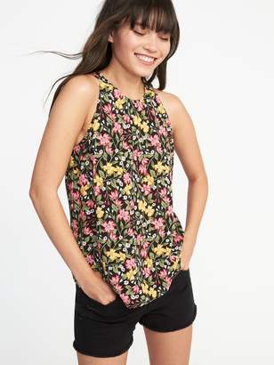 Old Navy Relaxed High-Neck Floral-Print Tank for Women
