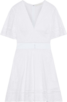 Jonathan Simkhai Broderie Anglaise Cotton-jacquard Mini Dress