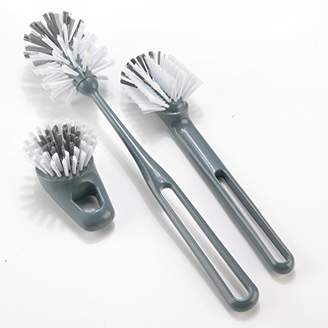 Beldray LA049056GRY Kitchen Dish and Glass Cleaning Brush Set, Set of 3, Grey/White