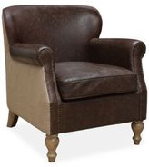Thumbnail for your product : Chelsie Faux-Leather & Fabric Accent Chair, Quick Ship