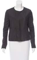 Thumbnail for your product : J Brand Leather Zip-Accented Top