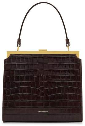 Mansur Gavriel Croc Embossed Leather Elegant Bag in Classic