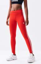 Thumbnail for your product : adidas Red 3-Stripes Leggings