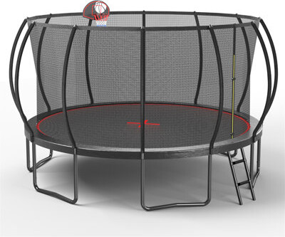 Audiohome 16Ft Trampoline Pumpkin- Red