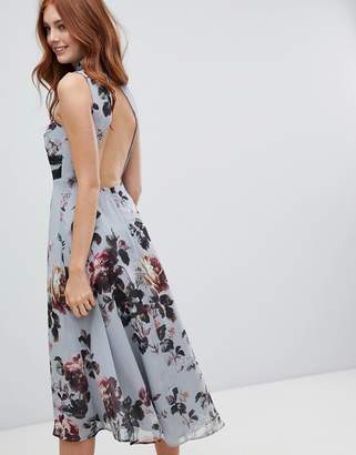 Hope and Ivy Hope & Ivy midi dress in floral print