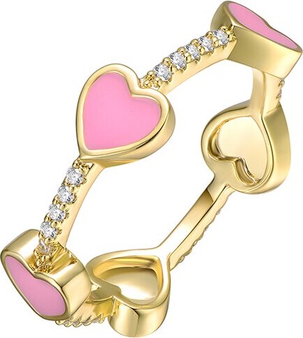 Gigigirl 14K Plated Cz Ring - ShopStyle Girls' Jewelry