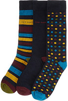 Thumbnail for your product : Ted Baker Spot and stripe gift socks