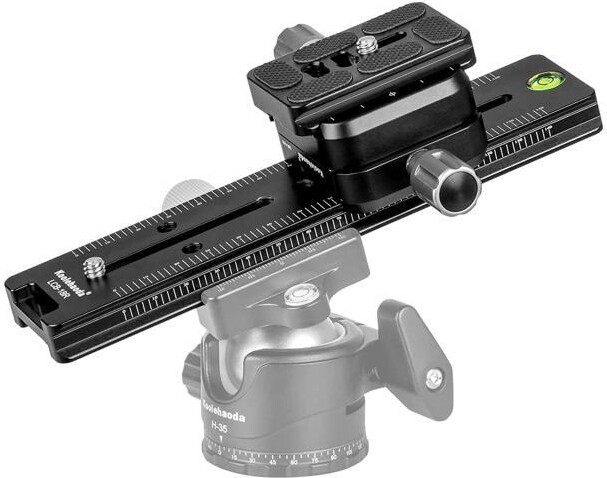 koolehaoda 180mm Professional Rail Nodal Slide Metal Quick Release Clamp,Dual Dovetail Camera Bracket Mount with Double-Sided Clamp can be Rotated...