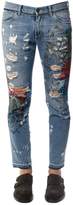Thumbnail for your product : Dolce & Gabbana Embellished Cotton Denim Jeans