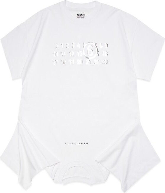 MM6 MAISON MARGIELA Kids Logo Printed Upside-Down Dress