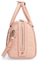 Thumbnail for your product : MCM Small Boston Monogram Leather Satchel - Pink