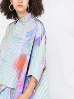 Thumbnail for your product : Fenty by Rihanna Oversized cropped printed shirt