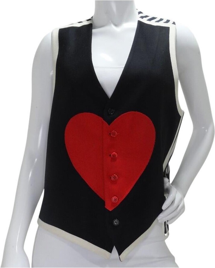 Moschino Heart Vest Circa 1990s