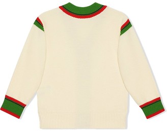 Gucci Children Web stripe cardigan