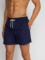 Thumbnail for your product : Polo Ralph Lauren Embroidered Polo-player Swim Shorts - Mens - Navy
