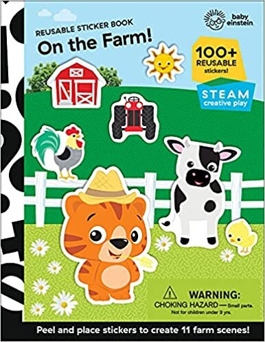 Baby Einstein - On the Farm! Reusable Sticker Book - 100+ Reusable Stickers! - PI Kids