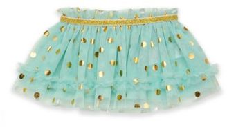 Baby Starters Size 6M Dot Print Tutu Skirt in Mint/Gold