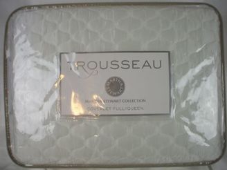 Martha Stewart (642) $265 Trousseau Cirque White Silk Cotton Queen Coverlet