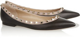 Thumbnail for your product : Valentino Rockstud leather point-toe flats