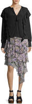 Thumbnail for your product : Etoile Isabel Marant Jeezon Floral-Knit Cotton Skirt