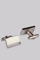 Thumbnail for your product : Moss Bros Silver and Gunmetal Diamante Cufflink and Tie Bar Set