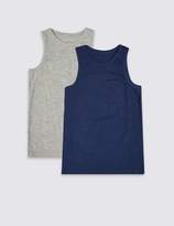 Thumbnail for your product : Marks and Spencer 2 Pack Vest Tops (3-16 Years)