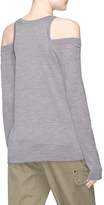 Thumbnail for your product : Alexander Wang T By 'Wash & Go' cold shoulder Merino wool sweater