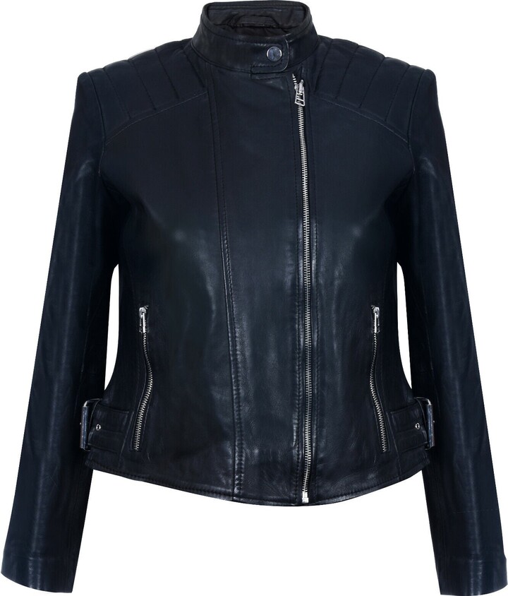Infinity Leather Womens Leather Biker Jacket-Celaya