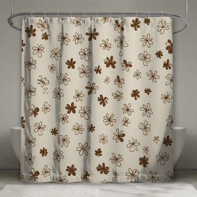 East Urban Home Flowers Shower Curtain - Floral Bathroom Decor Bohemian Boho