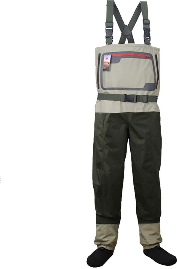 Kylebooker Fly Fishing Chest Waders Breathable Waterproof Stocking foot River Wader Pants for