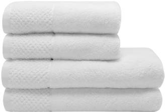 Gaia 100% Cotton Set of 4 Towels, White