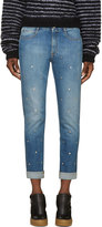 Thumbnail for your product : Stella McCartney Blue Studded Skinny Boyfriend Jeans