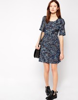 Thumbnail for your product : Vero Moda 3/4 Sleeve Printed Skater Dress