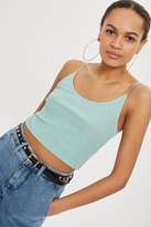 Thumbnail for your product : Topshop Womens Metallic Camisole Top - Mint