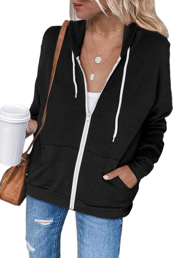 ladies zip front sweatshirts