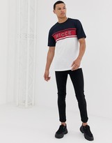 Thumbnail for your product : Nicce t-shirt with logo panel in white and navy