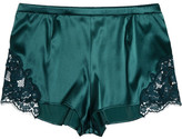 Thumbnail for your product : Dolce & Gabbana Lace-trimmed stretch-silk satin shorts